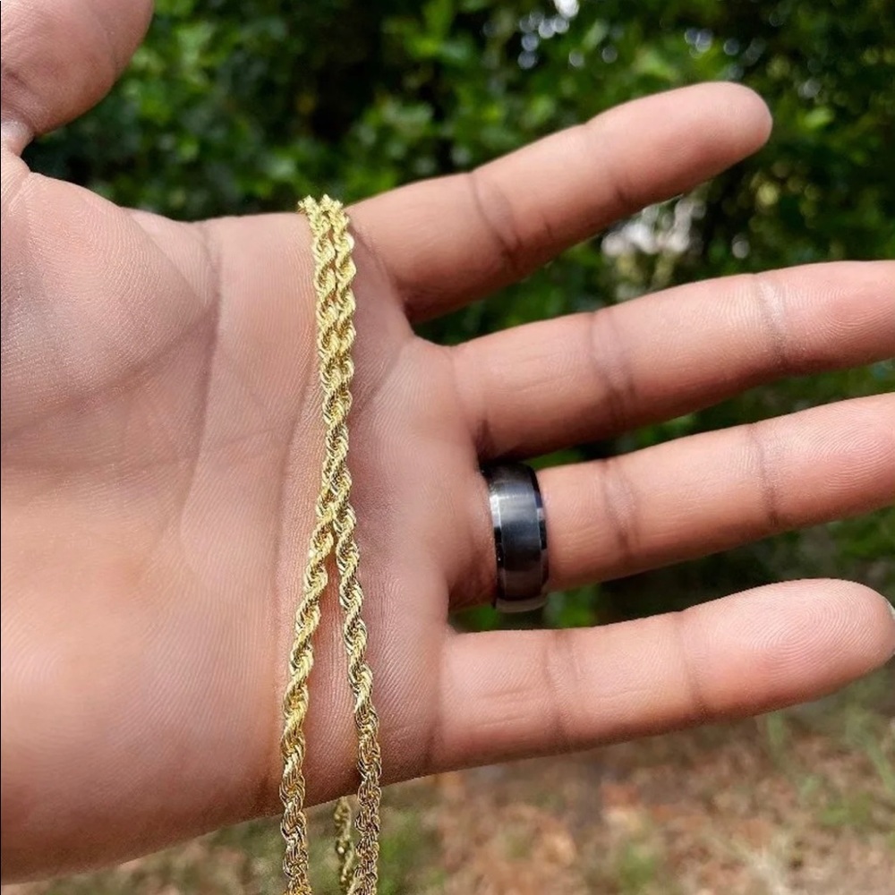 14k gold rope chain 5mm 22”